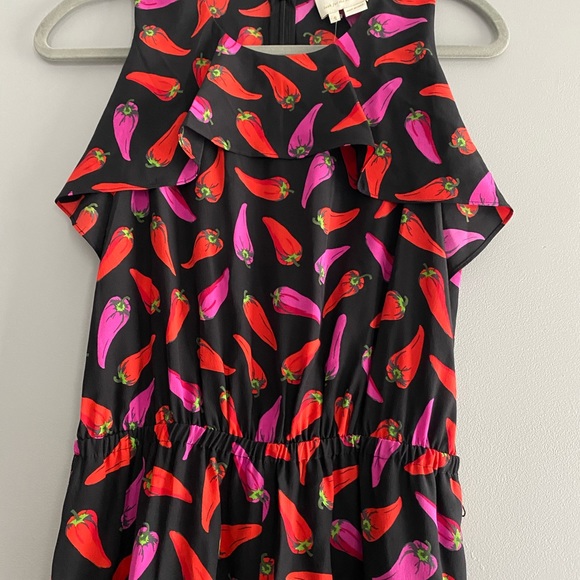 Kate Spade Hot Pepper Silk Jumpsuit Size 4 - Picture 5 of 9